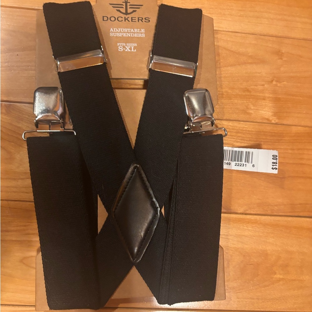 Suspenders Black Adjustable Dockers size